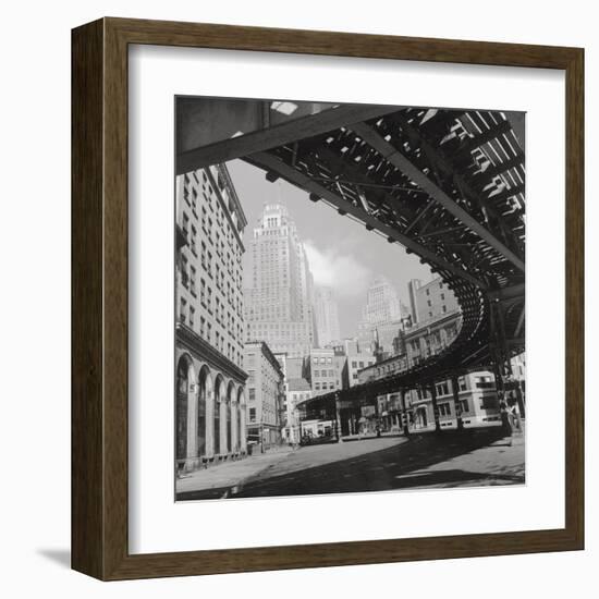 New York Cityscape, Sunday-The Chelsea Collection-Framed Giclee Print