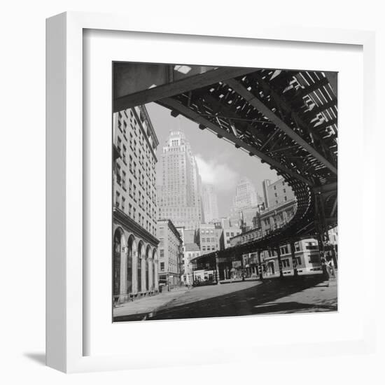 New York Cityscape, Sunday-The Chelsea Collection-Framed Giclee Print