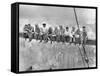 New York Construction Workers Lunching on a Crossbeam-null-Framed Stretched Canvas