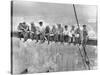 New York Construction Workers Lunching on a Crossbeam-null-Stretched Canvas