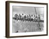 New York Construction Workers Lunching on a Crossbeam-null-Framed Premium Photographic Print