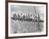 New York Construction Workers Lunching on a Crossbeam-null-Framed Premium Photographic Print