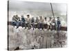 New York Construction Workers Lunching on a Crossbeam-null-Stretched Canvas