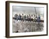 New York Construction Workers Lunching on a Crossbeam-null-Framed Premium Photographic Print