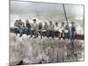 New York Construction Workers Lunching on a Crossbeam-null-Mounted Premium Photographic Print