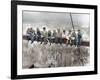 New York Construction Workers Lunching on a Crossbeam-null-Framed Photographic Print