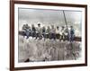 New York Construction Workers Lunching on a Crossbeam-null-Framed Photographic Print