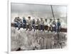 New York Construction Workers Lunching on a Crossbeam-null-Framed Photographic Print