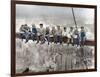 New York Construction Workers Lunching on a Crossbeam-null-Framed Photographic Print