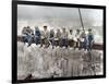 New York Construction Workers Lunching on a Crossbeam-null-Framed Photographic Print