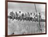 New York Construction Workers Lunching on a Crossbeam-null-Framed Photographic Print