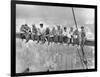 New York Construction Workers Lunching on a Crossbeam-null-Framed Photographic Print