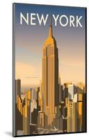 New York - Dave Thompson Contemporary Travel Print-Dave Thompson-Mounted Giclee Print