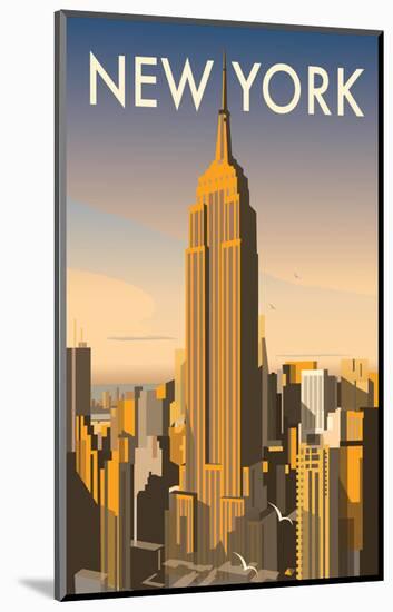 New York - Dave Thompson Contemporary Travel Print-Dave Thompson-Mounted Giclee Print