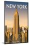 New York - Dave Thompson Contemporary Travel Print-Dave Thompson-Mounted Giclee Print