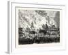 New York: Destruction by Fire of the Manhattan Market Building. U.S., 1880 1881-null-Framed Giclee Print