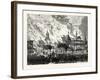 New York: Destruction by Fire of the Manhattan Market Building. U.S., 1880 1881-null-Framed Giclee Print