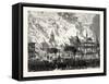 New York: Destruction by Fire of the Manhattan Market Building. U.S., 1880 1881-null-Framed Stretched Canvas