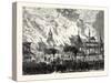 New York: Destruction by Fire of the Manhattan Market Building. U.S., 1880 1881-null-Stretched Canvas
