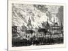 New York: Destruction by Fire of the Manhattan Market Building. U.S., 1880 1881-null-Stretched Canvas