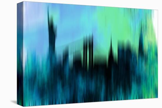 New York Downtown Skyline-NaxArt-Stretched Canvas