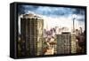 New York Downtown-Philippe Hugonnard-Framed Stretched Canvas