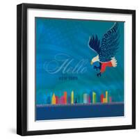 New York - Eagle-Dominique Vari-Framed Art Print