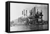 New York Edision Company Power Plant-null-Framed Stretched Canvas