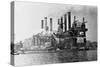 New York Edision Company Power Plant-null-Stretched Canvas