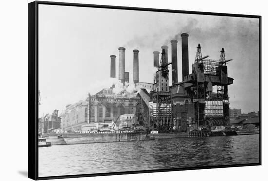 New York Edision Company Power Plant-null-Framed Stretched Canvas