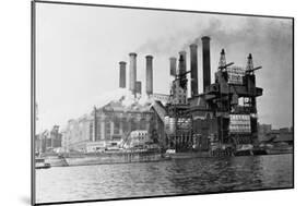 New York Edision Company Power Plant-null-Mounted Photographic Print