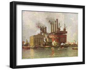 New York Edison Company-Guy Wiggins-Framed Art Print