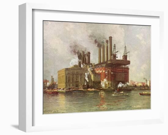 New York Edison Company-Guy Wiggins-Framed Art Print