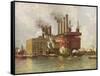 New York Edison Company-Guy Wiggins-Framed Stretched Canvas
