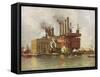 New York Edison Company-Guy Wiggins-Framed Stretched Canvas