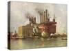 New York Edison Company-Guy Wiggins-Stretched Canvas