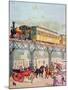 New York Elevated Railway, C.1880-American School-Mounted Giclee Print