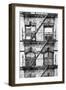 New York Emergency Staircase-Philippe Hugonnard-Framed Giclee Print