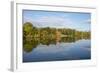 New York, Erie Canal. Fall reflections on the Oswego Canal.-Cindy Miller Hopkins-Framed Photographic Print