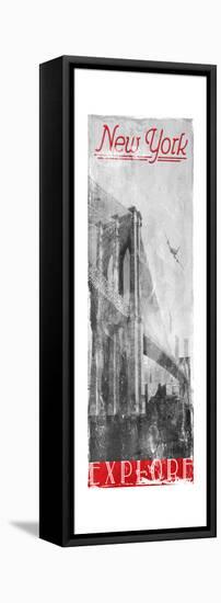 New York Explore-Jace Grey-Framed Stretched Canvas