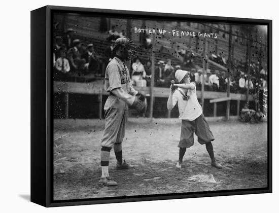 New York Female Giants, Baseball Photo No.5 - New York, NY-Lantern Press-Framed Stretched Canvas