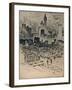 'New York From Brooklyn Bridge', c1908-Joseph Pennell-Framed Giclee Print