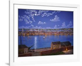 New York From Brooklyn Heights In 1848-Eduardo Camoes-Framed Giclee Print