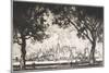 New York from Governor's Island, 1915-Joseph Pennell-Mounted Giclee Print