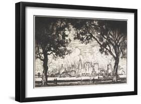 New York from Governor's Island, 1915-Joseph Pennell-Framed Premium Giclee Print
