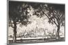 New York from Governor's Island, 1915-Joseph Pennell-Mounted Premium Giclee Print