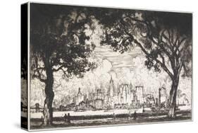 New York from Governor's Island, 1915-Joseph Pennell-Stretched Canvas