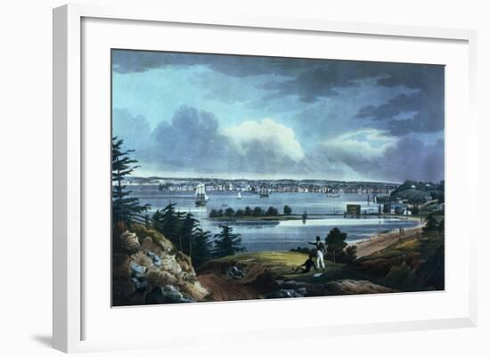 New York from Heights Near Brooklyn, 1820-23-William Guy Wall-Framed Giclee Print