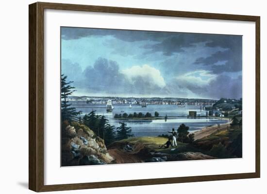 New York from Heights Near Brooklyn, 1820-23-William Guy Wall-Framed Giclee Print