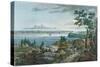 New York from Weehawk, Engraved by I. Hill, 1820-3-William Guy Wall-Stretched Canvas